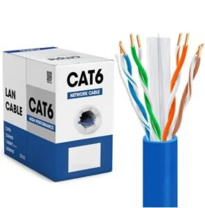 Cable Réseau UTP Cat 6 Ethernet 305M | Cable LAN Haut Débit 1 Gbps | Bobine 305 Mètres | Bande Passante 250 MHz | Transmission Stable et Performante