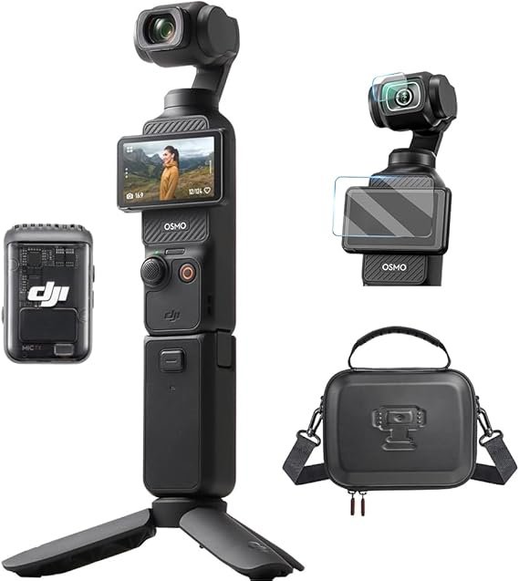Caméra de poche DJI OSMO Pocket 3 pour le Vlogging 4K 120+PS avec Stabilisateur