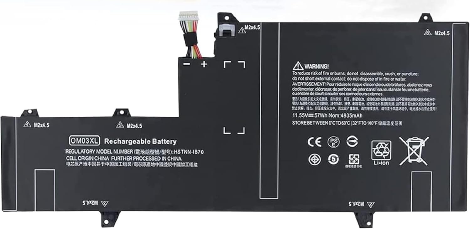 Batterie pour HP EliteBook x360 1030 G2 |57 Wh, ~11.55 V | OM03XL