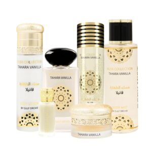 Coffret Parfum | Gulf Orchid Musk Collection | Tahara Vanille | Body Mist 250 ml | Huile de Parfum Concentrée 12 ml | Eau de Parfum 60 ml | mixte